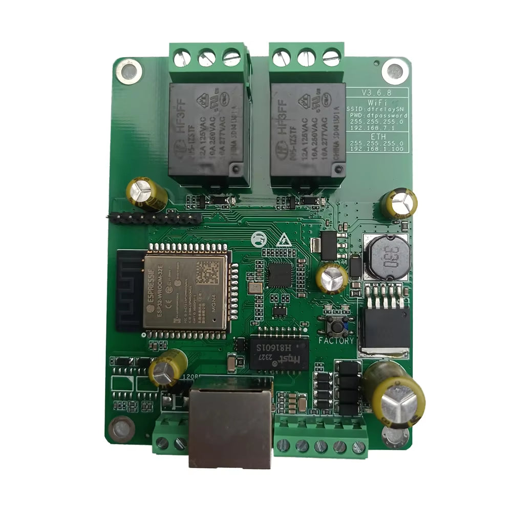 Ethernet Relay Module MQTT Modbus Wifi CAN RS485 TCP Digital Input Web Access Control Board Coap