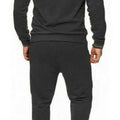 New Mens Pullover Tracksuit Hoodie Jogging Bottoms Set Stretch Sweater Jogger