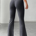 Womens High Waist Leggings Ladies Palazzo Flare Stretch Yoga Running Trousers