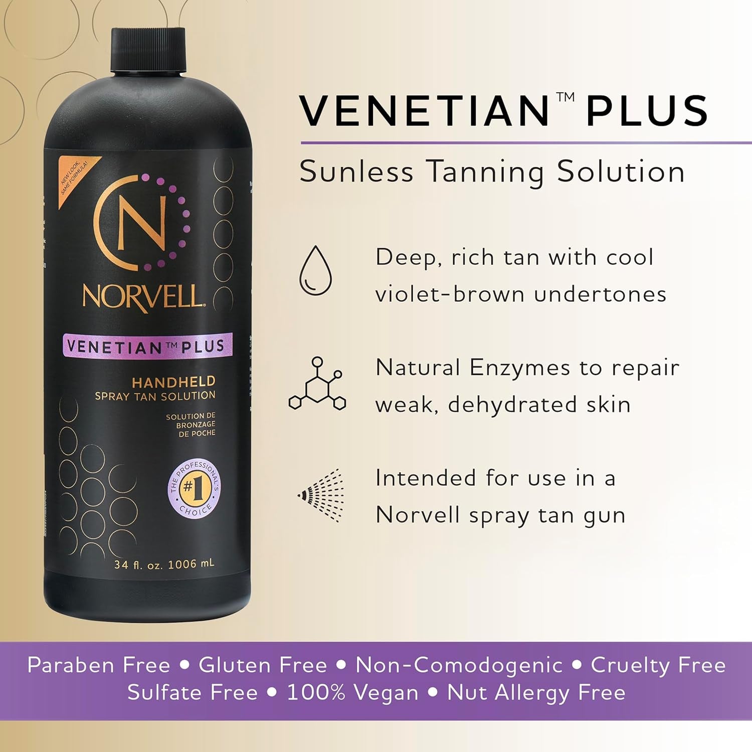 Premium Sunless Tanning Solution - Venetian plus (1 Litre)