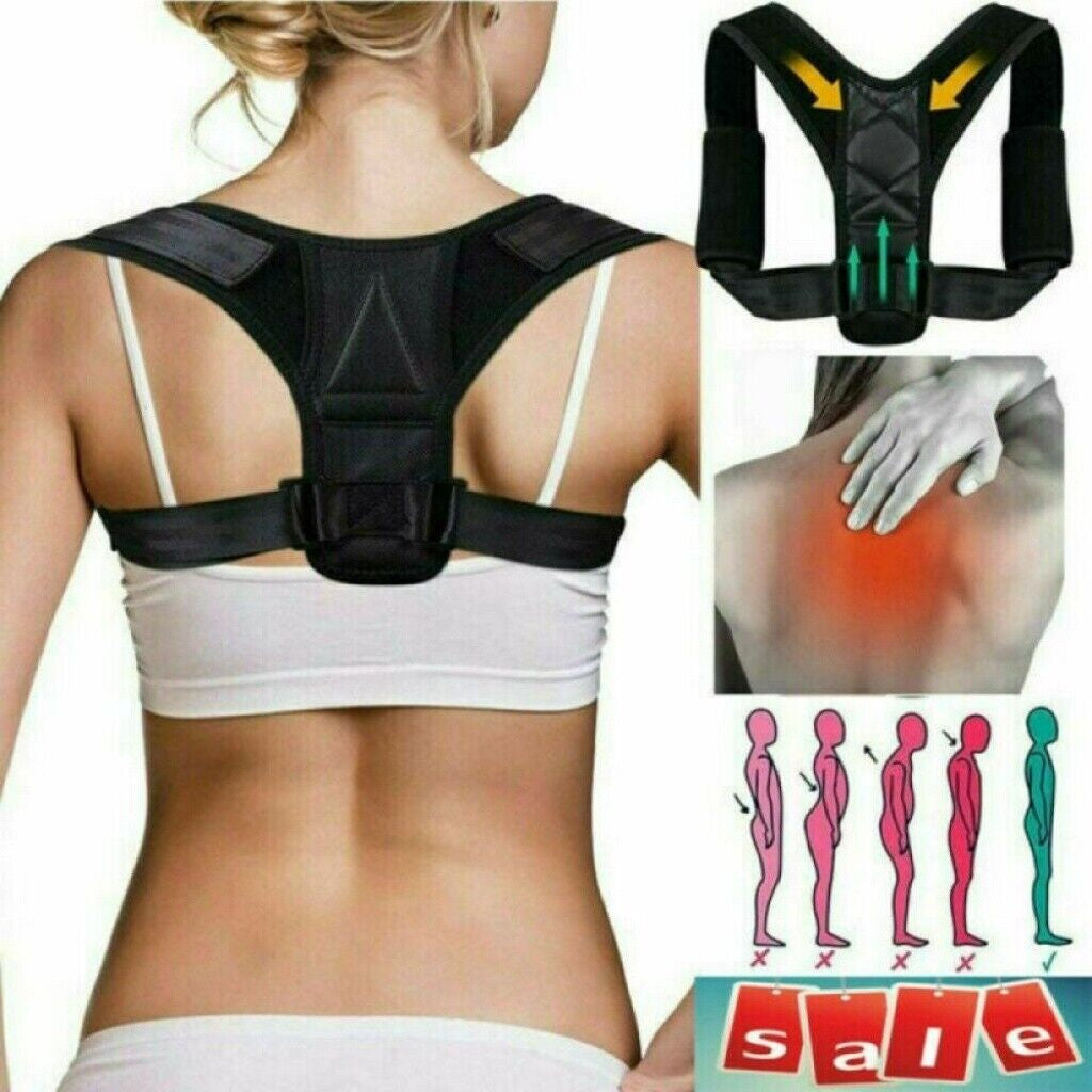 Posture Corrector Back Support Lumbar Shoulder Body Brace Wellness Support Belt