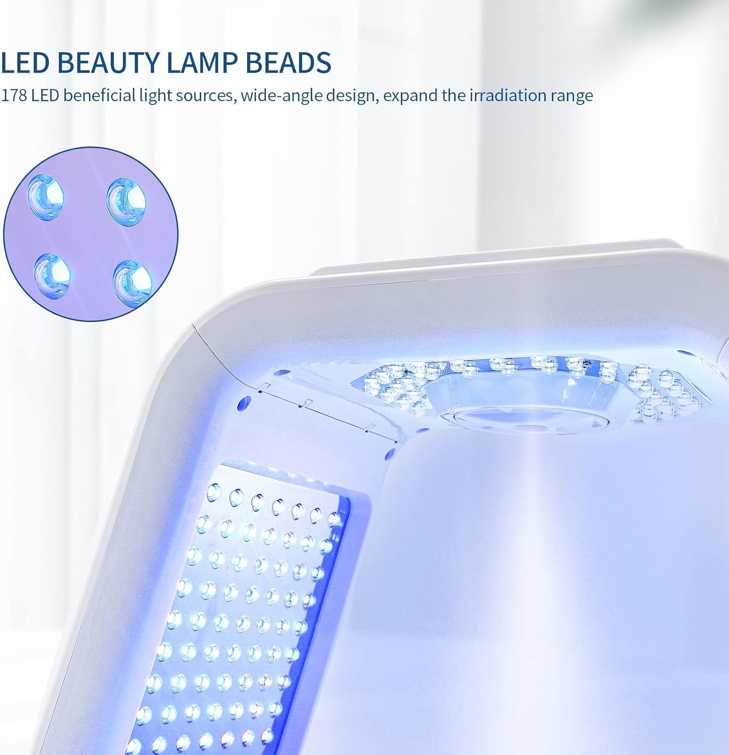 Red Light Therapy Lamp with Nano Spray,6 Colors Led Light Therapy Mask,Pdt Machine,Led Face Light Therapy Mask,178Pcs Leds,Anti-Anging,Rejuvenation,Firming,Smooth Wrinkle,Skin Brighten