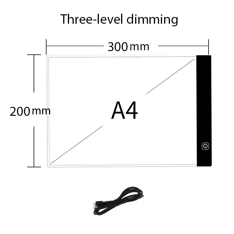 Led Drawing Copy Pad 3 Level Dimmable Board Table Animation Painting Educational Toys Gift Adjustable Light Notepad for Children