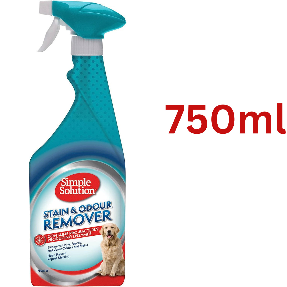 Simple Solution Dog Cat Pet Stain Odour Remover Urine Smell Destroyer Cleaner 4L