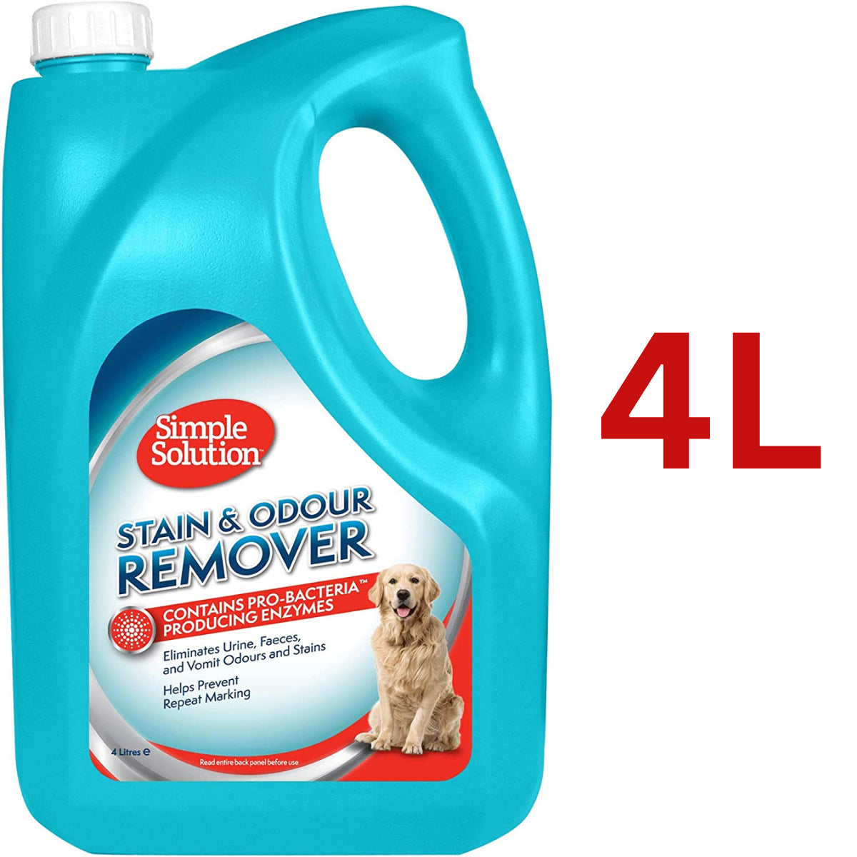 Simple Solution Dog Cat Pet Stain Odour Remover Urine Smell Destroyer Cleaner 4L