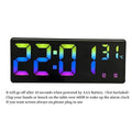 2024 Colorful Digital Alarm Clock Voice Control Temperature Date Dual Alarm Snooze Table Clock Night Mode 12/24H LED Clock Watch