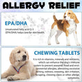 Dog Allergy Itchy Relief - 150 Immune System Support Chews with Duck Flavour.