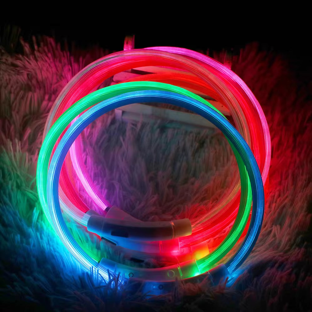 Led Dog Collar Luminous Usb Cat Dog Collar 3 Modes Led Light Glowing Loss Prevention LED Collar for Dogs Pet Dog Accessories