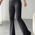 Womens High Waist Leggings Ladies Palazzo Flare Stretch Yoga Running Trousers